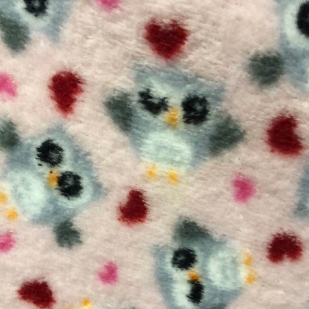Cozy Pink and Gray Pajama Pants, PILLOW TALK W/ OWLS‎ AND HEARTS